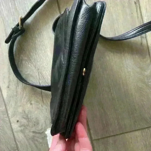 Talbots Black Leather Shoulder/Crossbody Compact Purse with Organizers - Picture 7 of 7